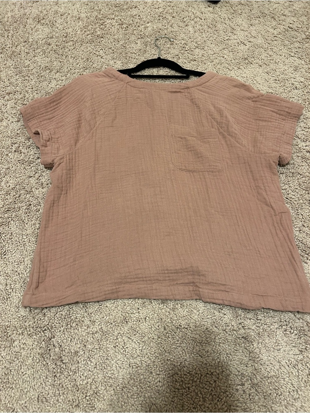 Madewell Short Sleeve Pocket Tee in Dusty Rose